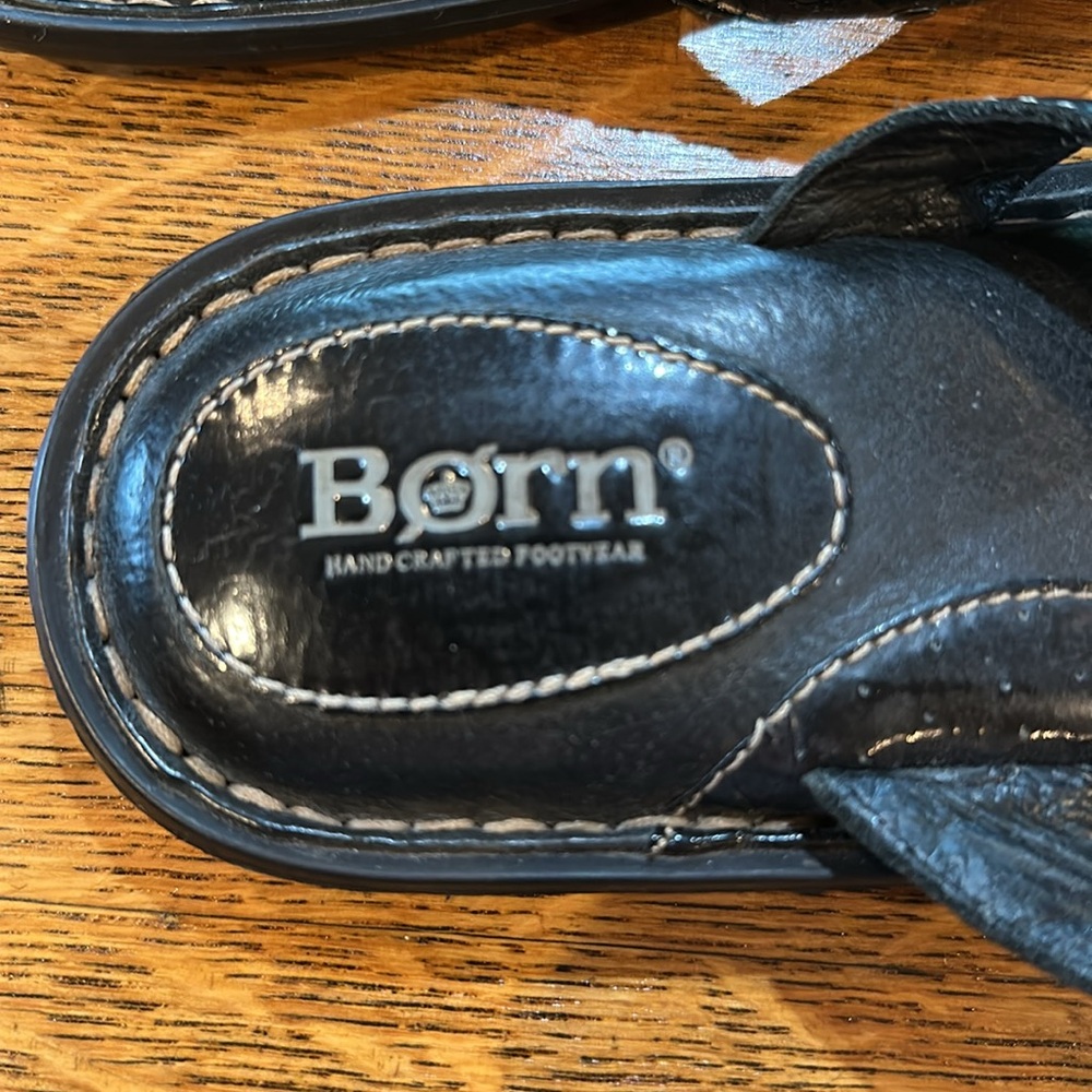 Born Black Leather Sandals - Picture 7 of 7